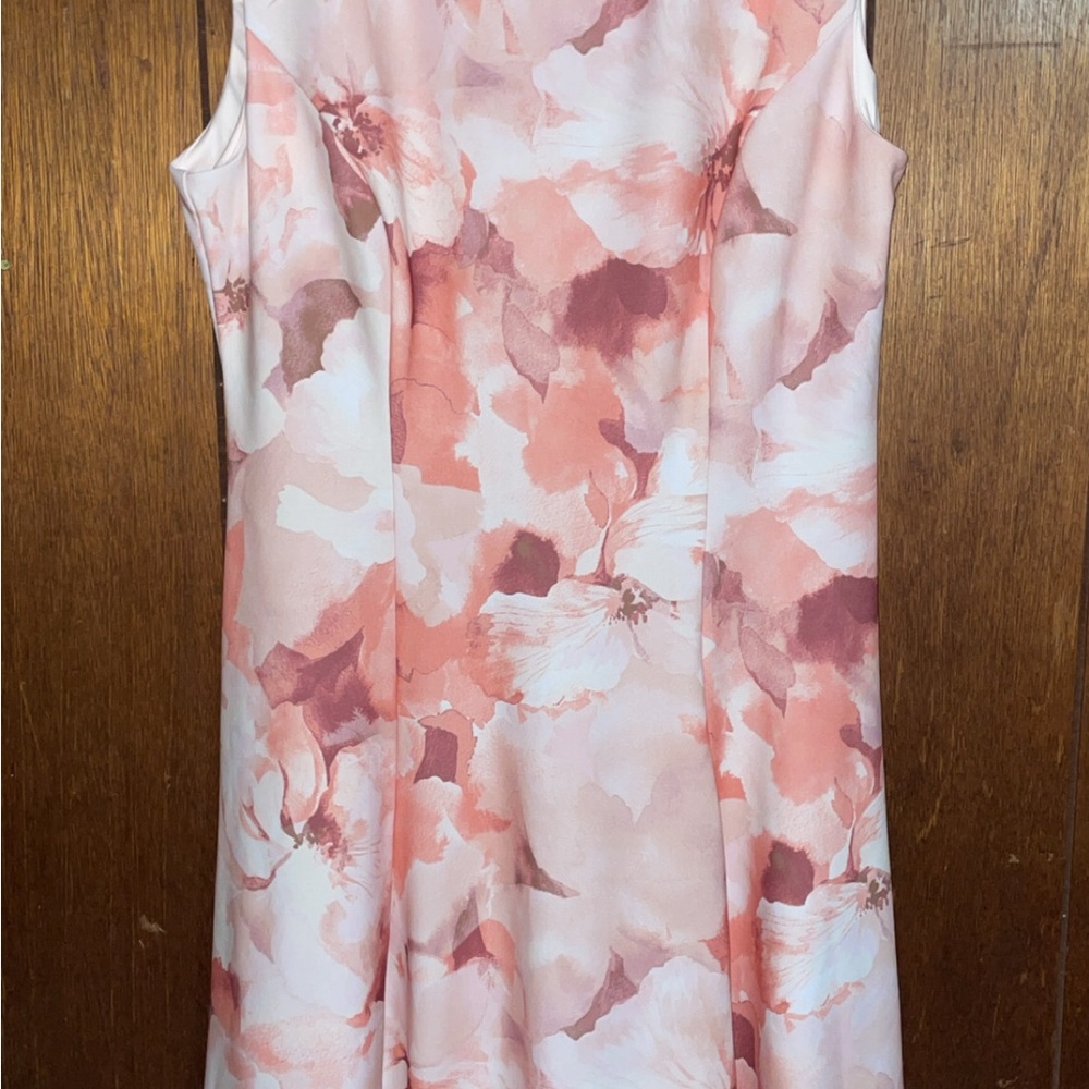 London Times Pink and White Dress